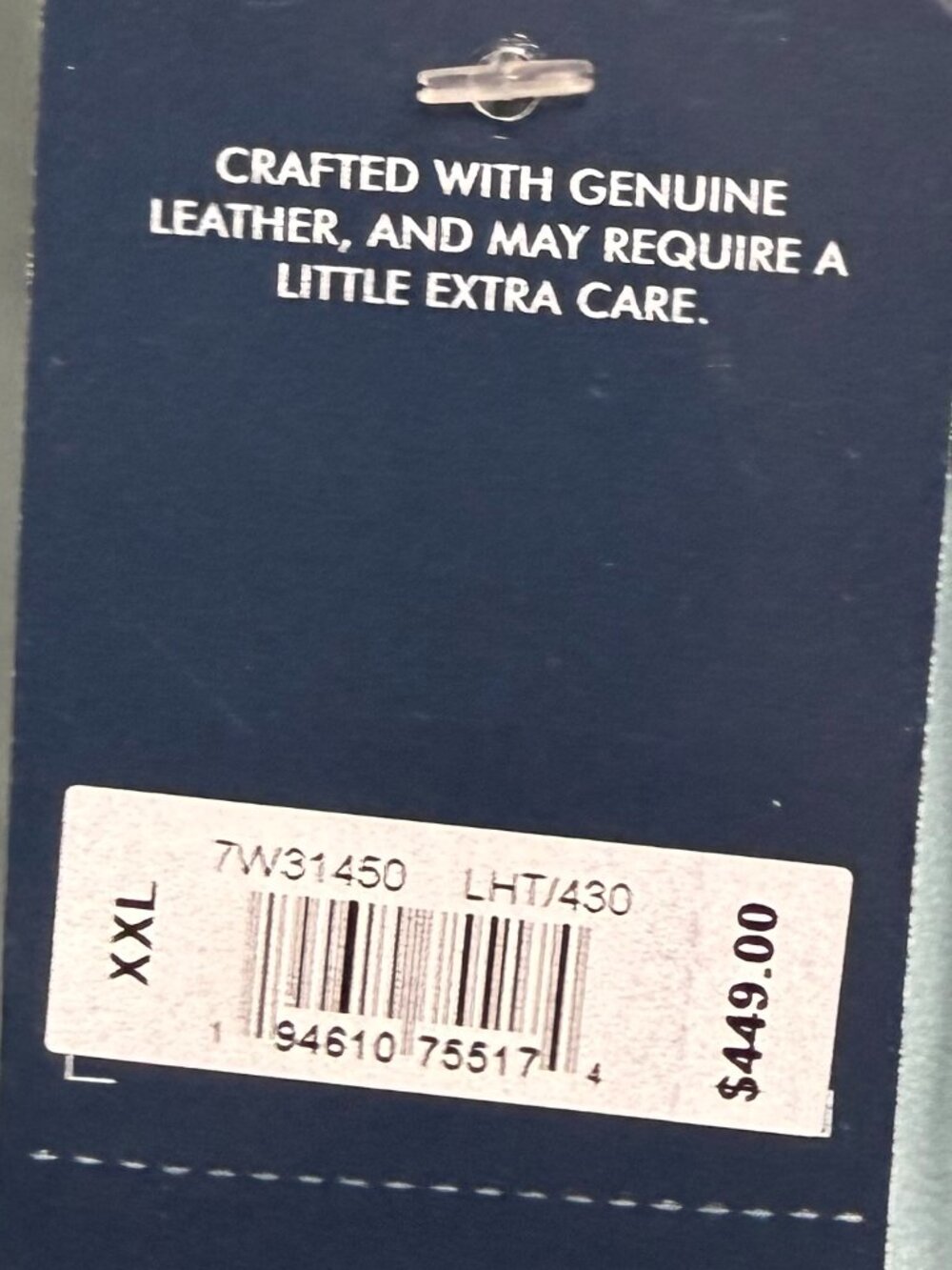 Lucky Brand Light Blue Leather Jacket. Size XXL. New with tags. - Picture 3 of 3